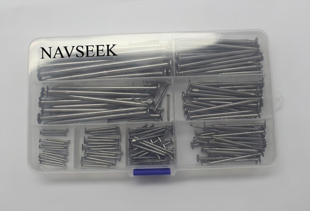 NAVSEEK 160 pcs Hardware Nails Cramps and Nails of Metal