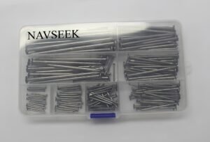 NAVSEEK 160 pcs Hardware Nails Cramps and Nails of Metal