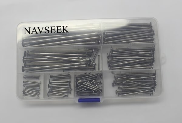 NAVSEEK 160 pcs Hardware Nails Cramps and Nails of Metal