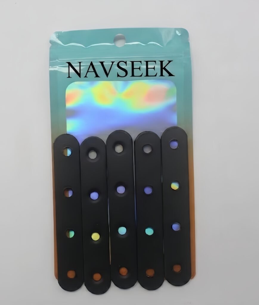 NAVSEEK  5 PCS Black Straight Flat Metal Hardware Bracket