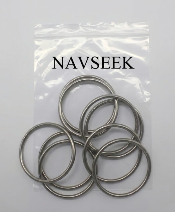 NAVSEEK 8 PCS Ring-shaped Fittings  Metal Buckle Loop Ring