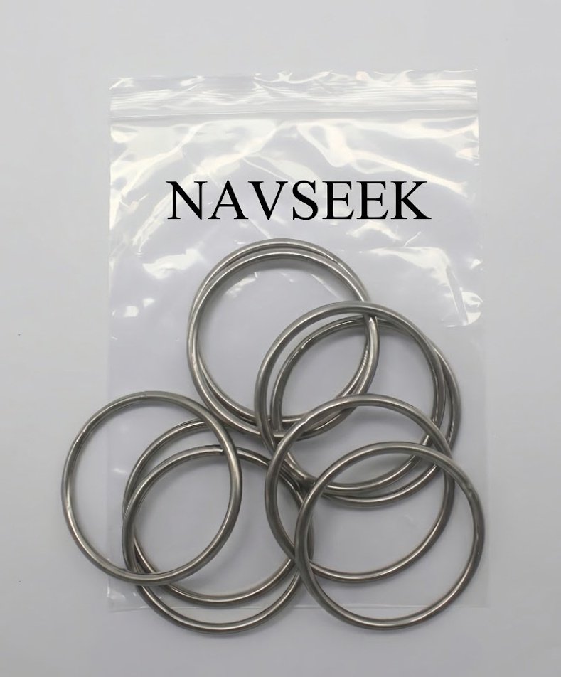 NAVSEEK 8 PCS Ring-shaped Fittings  Metal Buckle Loop Ring